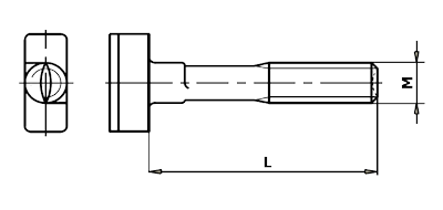 Dimensional diagram of a fish bolt, PN 02 1360