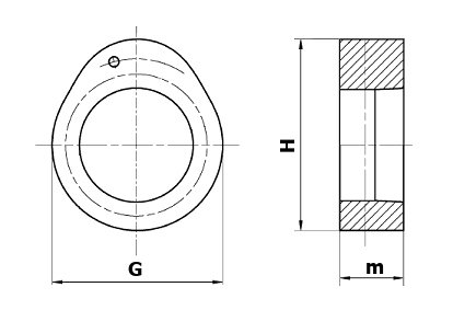 Dimensional diagram of a valve cam forging